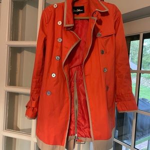 Sam Edelman Orange Gigi Colorblock Coat
